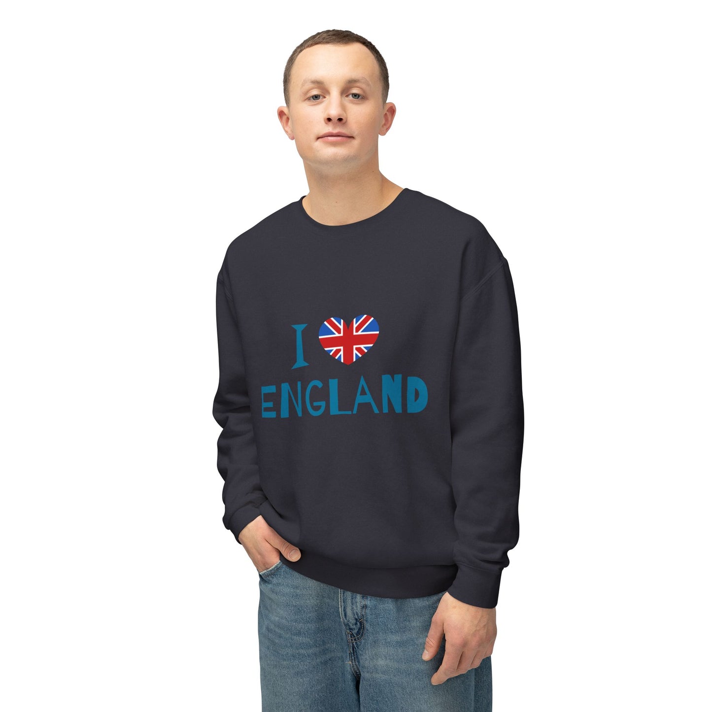 Unisex Lightweight Crewneck Sweatshirt - I love England
