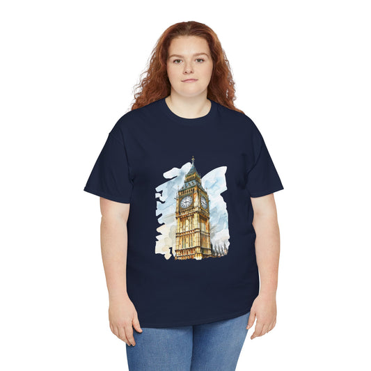 Unisex Heavy Cotton Tee - Echoes of London - Big Ben’s Legacy