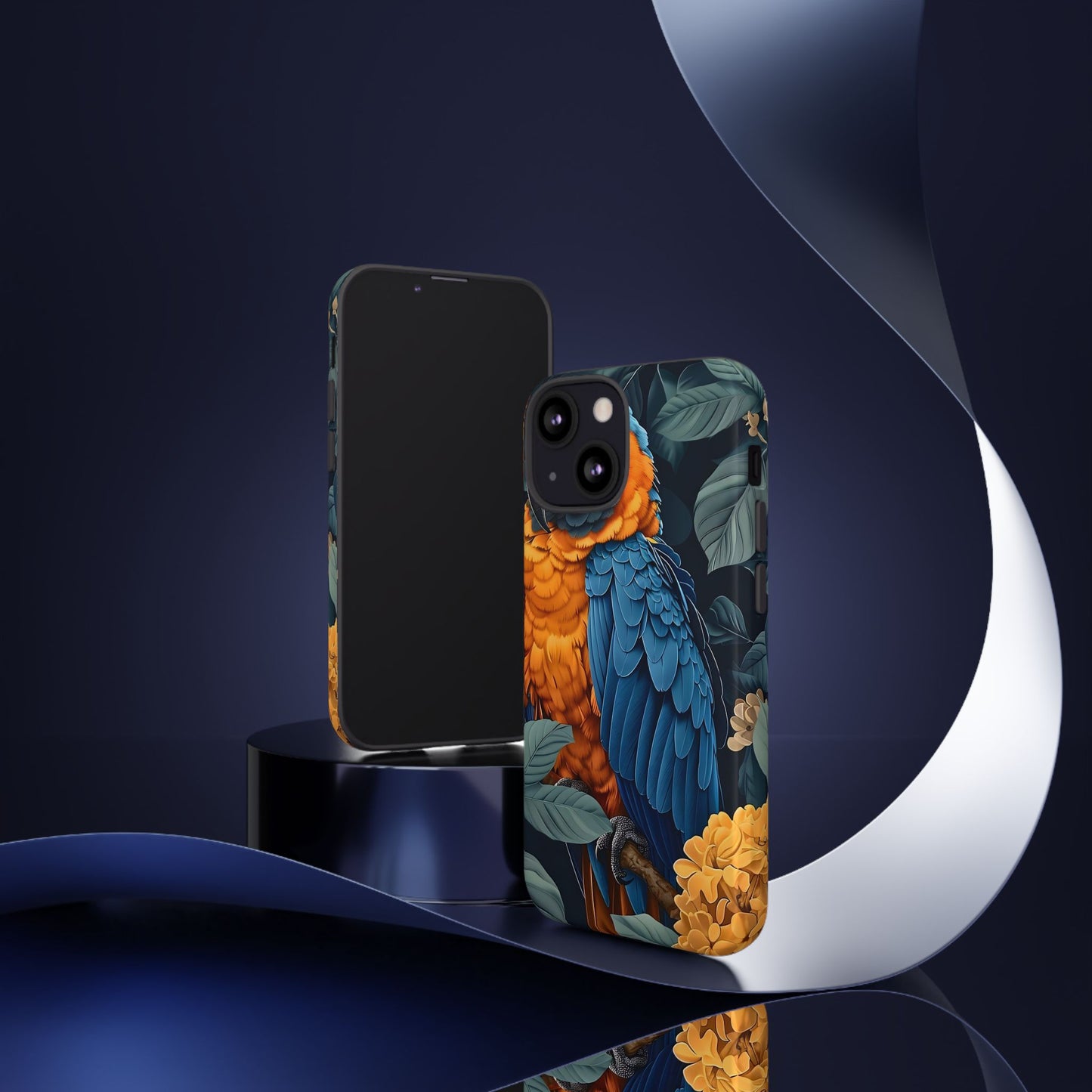 Tropical Parrot Phone Case - Tough Cases, Colorful Phone Cover, Nature Lover Gift, Floral Design, Bird Lover Accessory