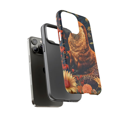 Otter Phone Case, Floral Otter Design, Tough Phone Cover, Nature Lover Gift, Cute Animal Accessories