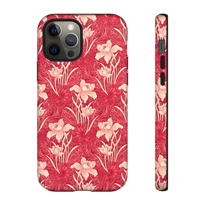 Floral Tough Phone Case - Durable, Stylish Accessory, Perfect Gift for Her, Floral Pattern, Customizable, Ideal for Daily Use