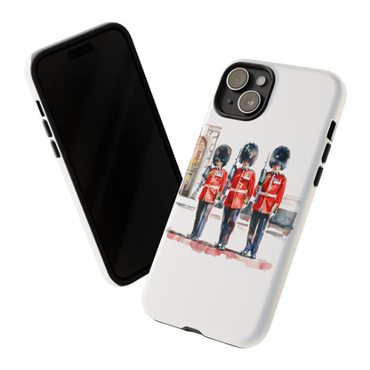 Phone Case with Royal Guard Design, Unique Cell Cover, London Souvenir, Tough Phone Case, Gift for Travelers, Stylish Street Photography