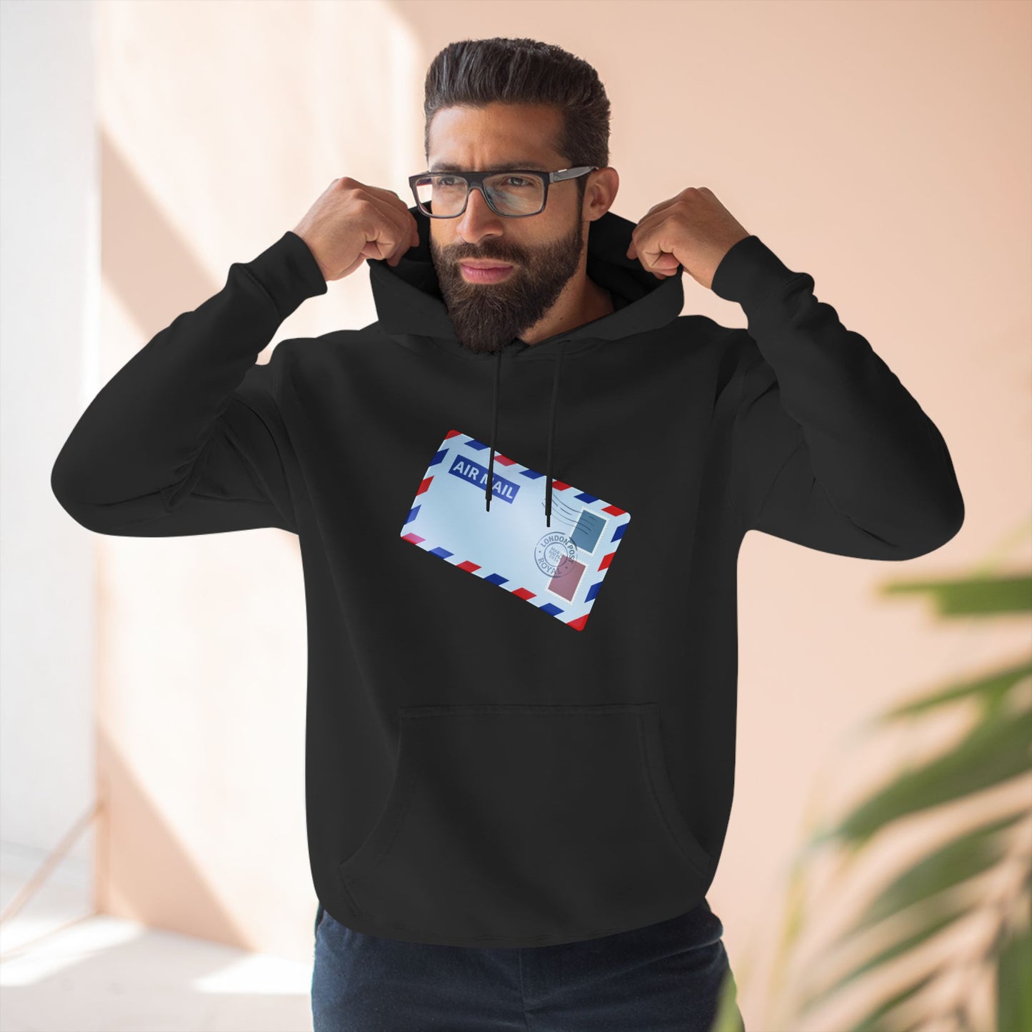 Three-Panel Fleece Hoodie - Vintage British Air Mail