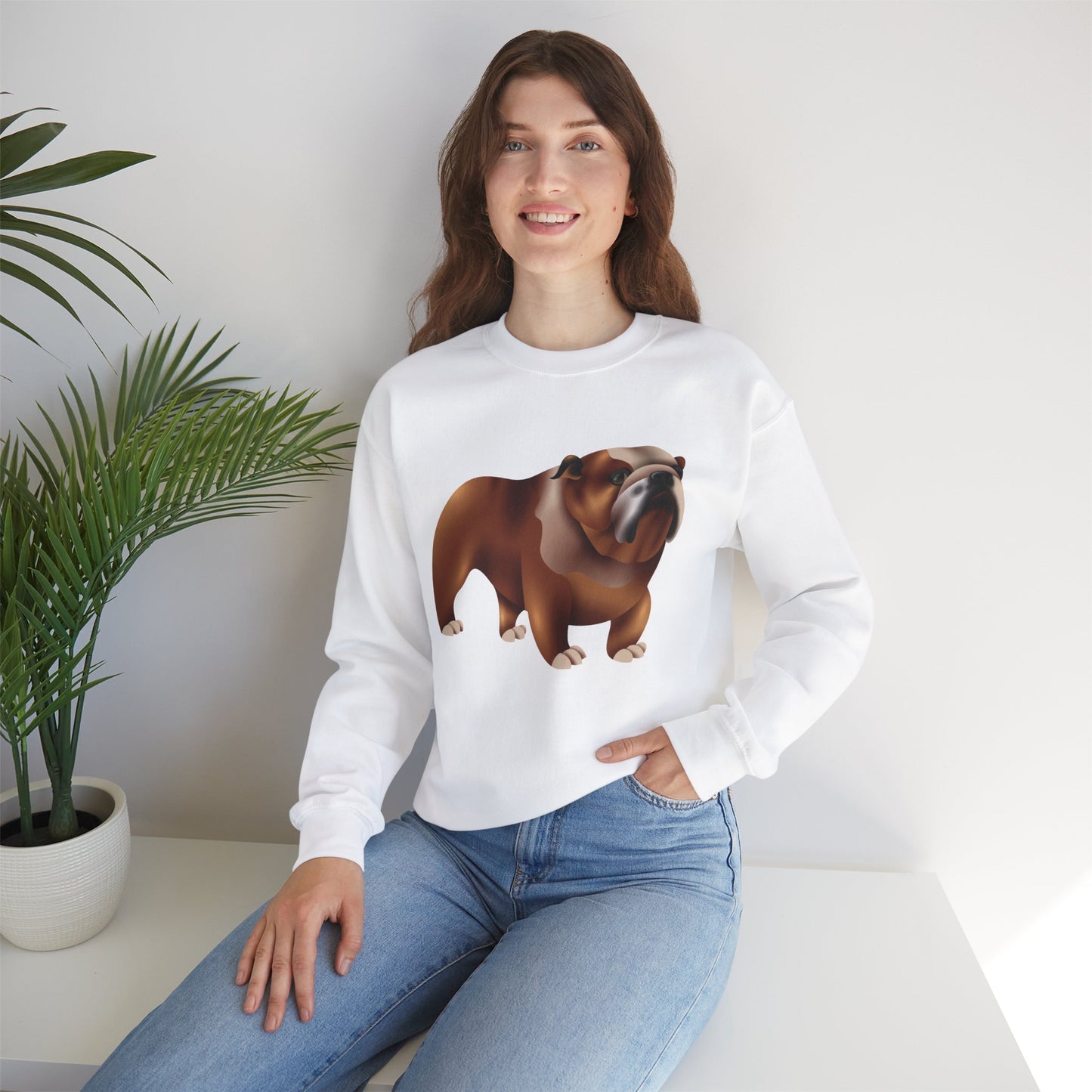 Unisex Heavy Blend™ Crewneck Sweatshirt - Adorable British Dog