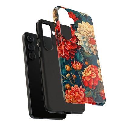 Floral Phone Case - Vibrant Tough Cases, Stylish Floral Cell Phone Cover, Gift for Her, Trendy Phone Accessory, Flower Design