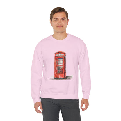 Unisex Heavy Blend™ Crewneck Sweatshirt Classy - Iconic British Public Telephone