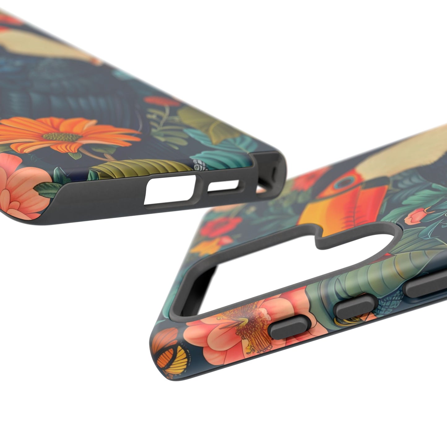Tropical Toucan Phone Case - Cute Animal Design, Nature Lover Gift, Floral Pattern, Bird Lover Accessory, Summer Vibes