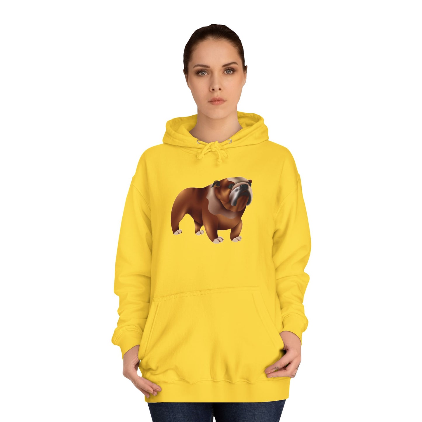 Unisex College Hoodie - Adorable British Dog