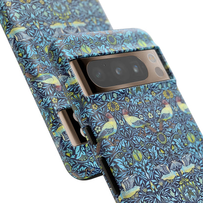 Bird and Floral Pattern Phone Case, Tough Cases, Gift for Nature Lovers, Eco-friendly, Custom Phone Accessories, All-Occasion