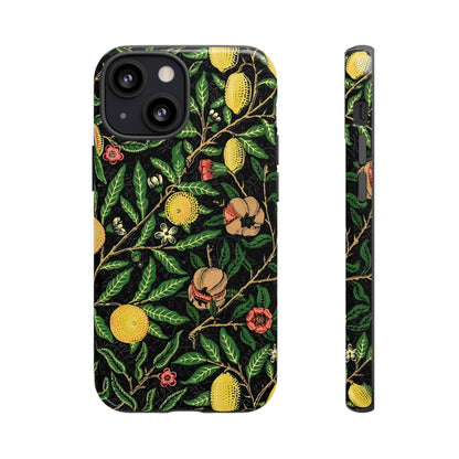 Tough Cases Phone Case, Floral Phone Cover, Tough Phone Protection, Gift for Plant Lovers, Black Background, Eco-Friendly Design