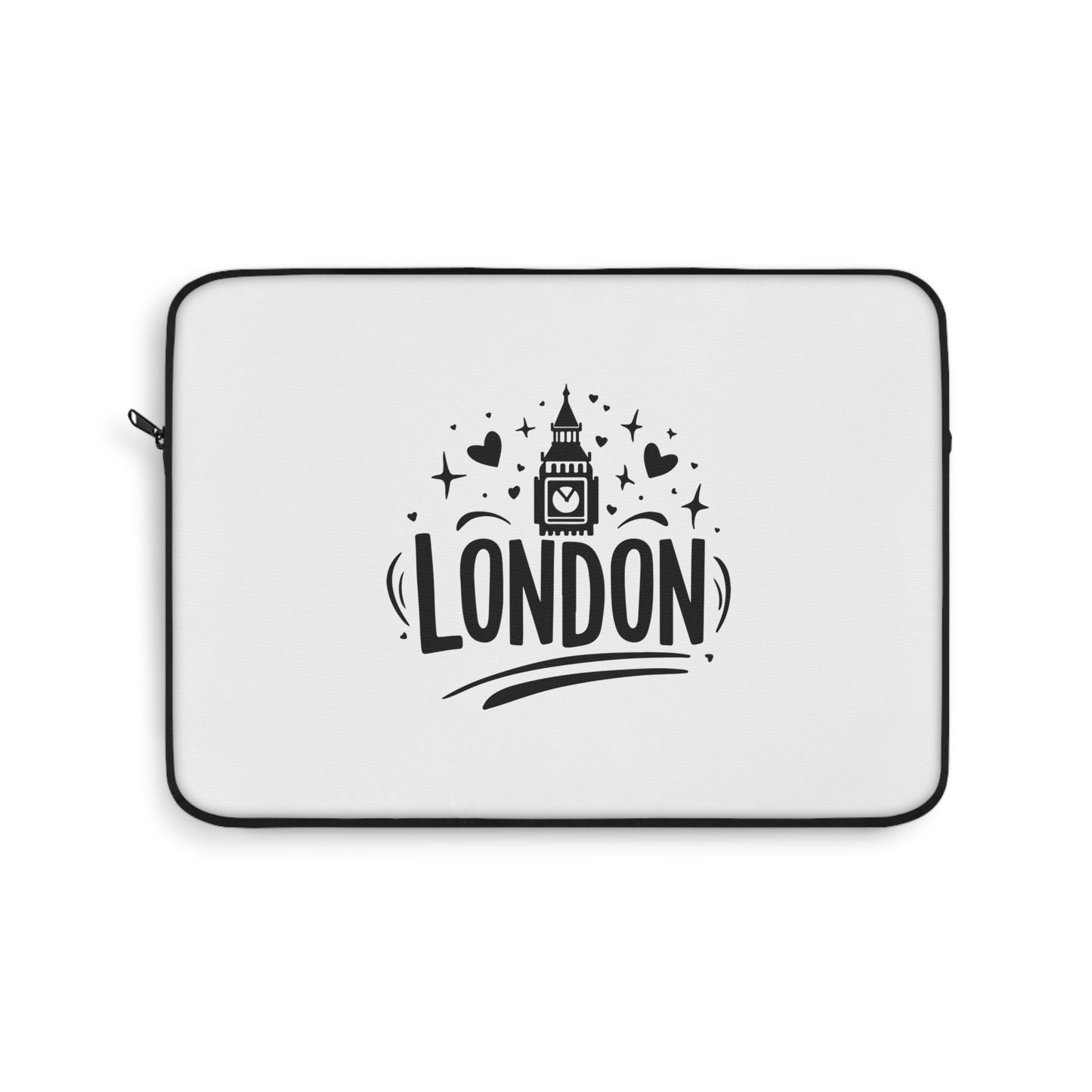 London-Themed Laptop Sleeve, Travel Accessory, Gift for Students, Modern Office Decor, London Souvenir, Tech Organizer