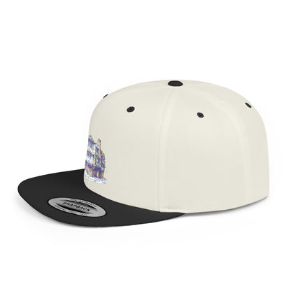 Stylish Flat Bill Snapback Hat, Trendy Cap for Graphic Lovers, Perfect for Festivals, Birthdays, and Everyday Wear