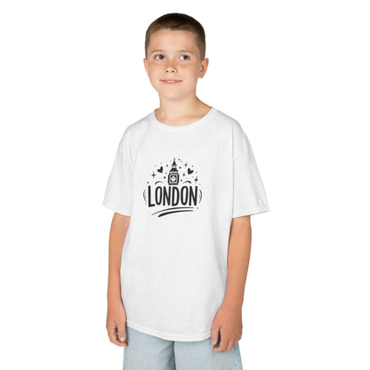 Kids Heavy Cotton Tee -  Adorable London - Perfect for Young Explorers!
