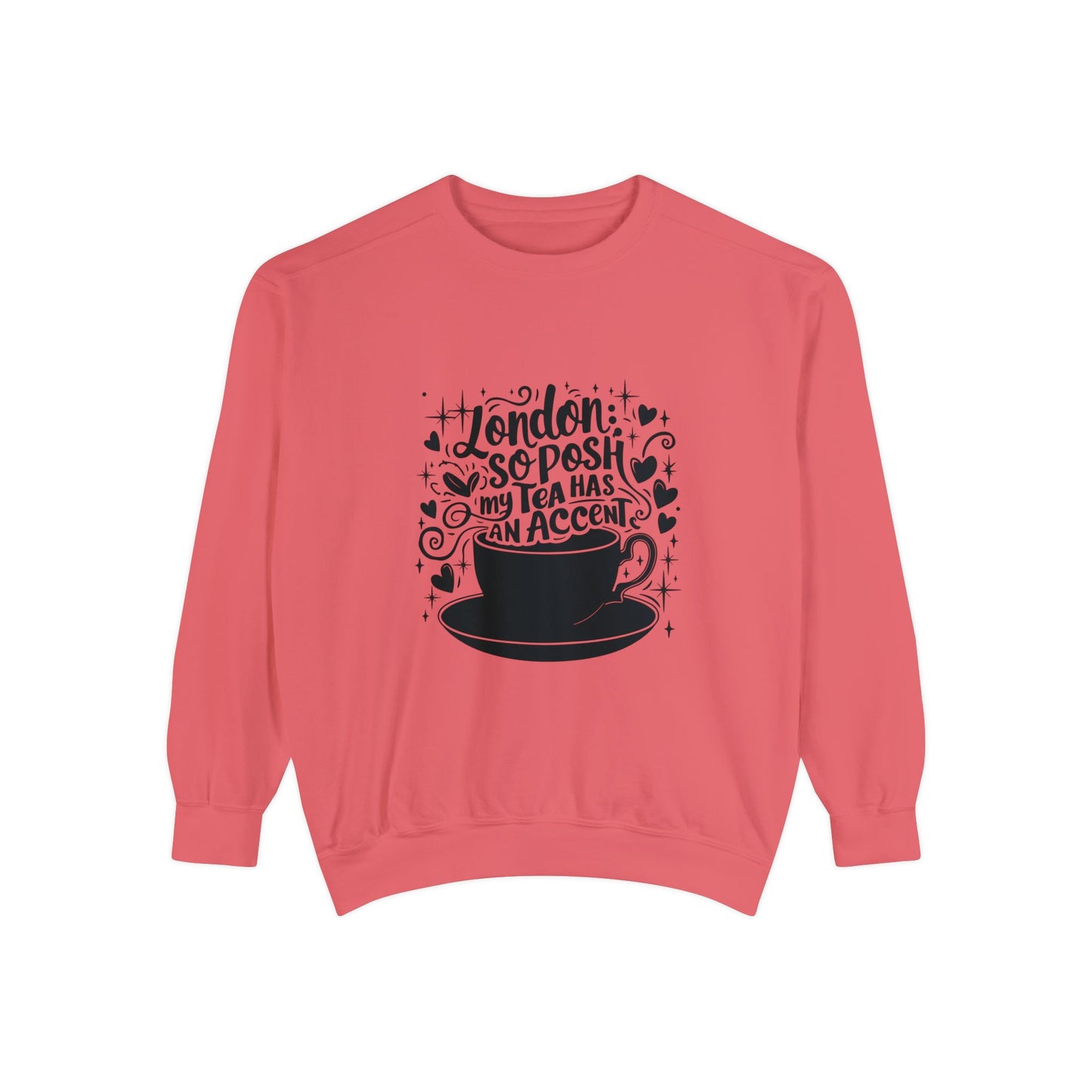 Unisex Garment-Dyed Sweatshirt Trendy - London's Nostalgic Tea