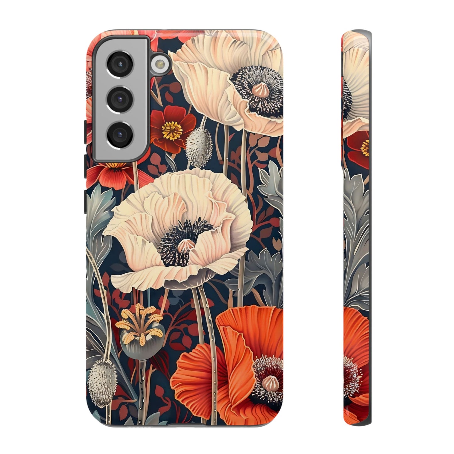 Floral iPhone Case, Tough Phone Cover, Artistic Protection, Flower Design, Unique Gift for Her, Phone Accessory, Trendy Tech