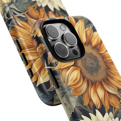 Floral Phone Case for Tough Cases, Sunflower Design, Nature Lover Gift, Birthday Present, Eco-Friendly Accessories, Summer Vibes