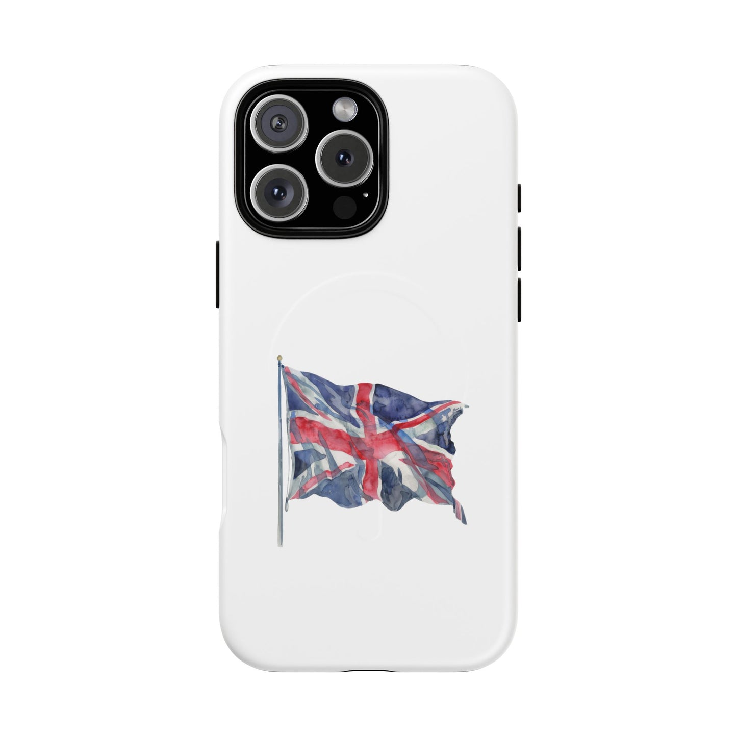 UK Flag Tough Magnetic Phone Case, Durable Phone Cover, Custom MagSafe Compatible, Gifts for Travelers, British Flag Mac Case