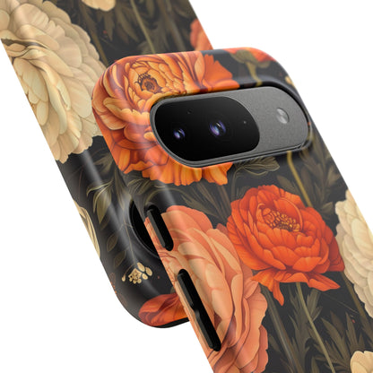 Floral Phone Case with Tough Protection, Blooming Ranunculus Design, Durable Cover, Gift for Flower Lovers, Eco-Friendly Phone Accessory