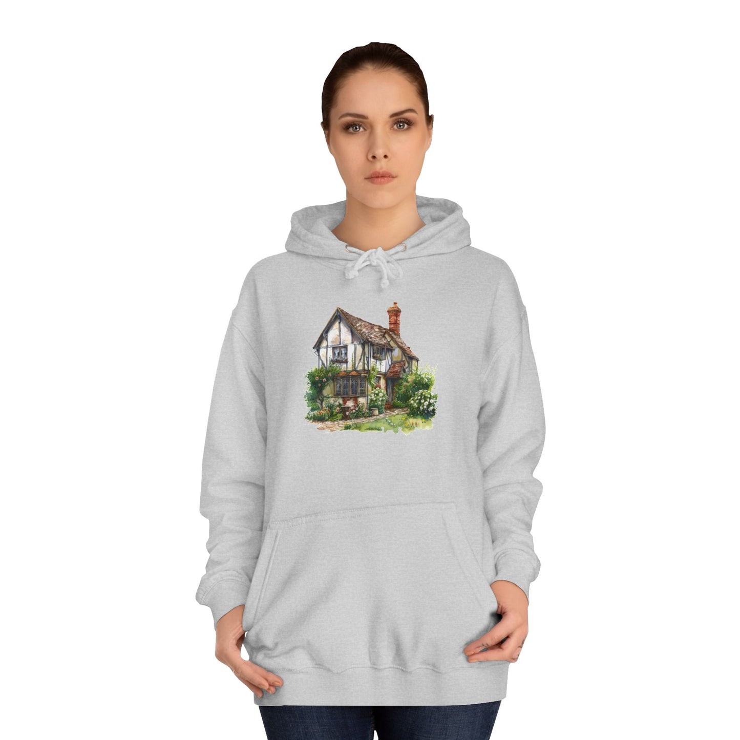 Unisex College Hoodie - Quintessentially British - The Cozy Cottage