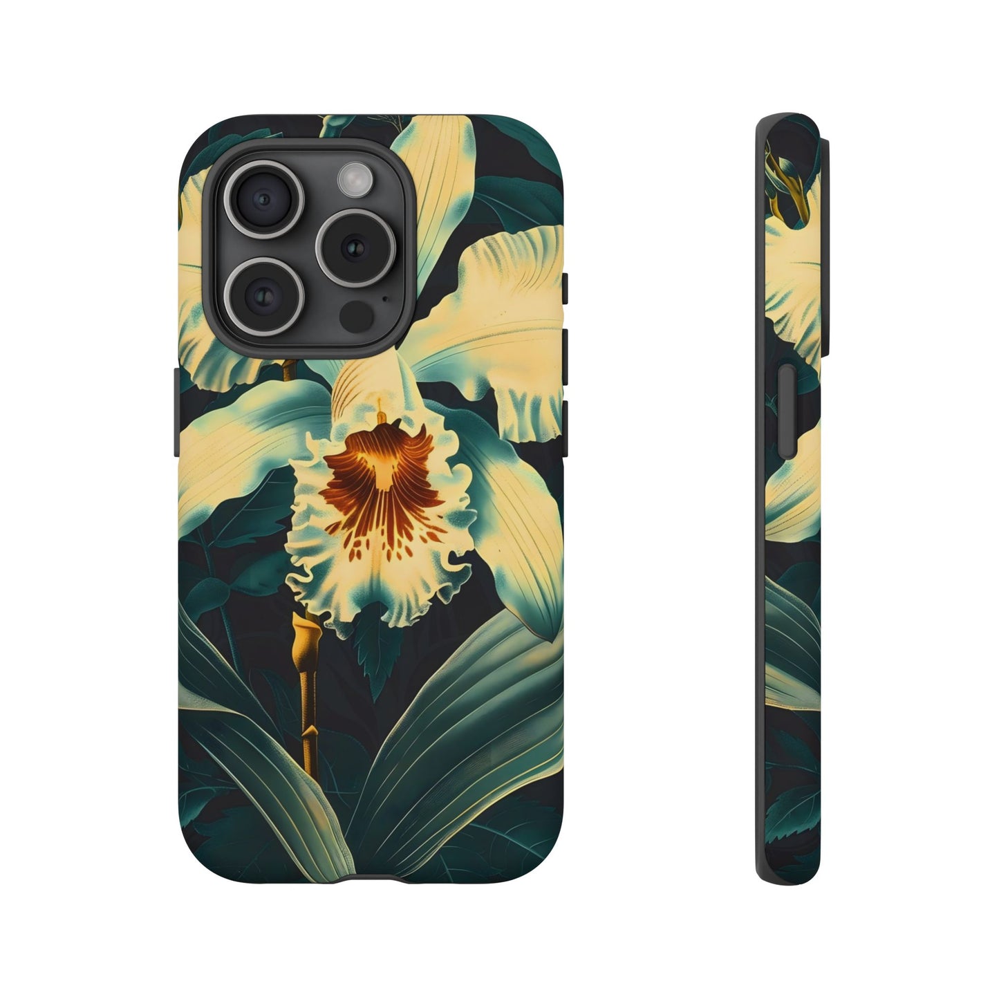 Floral Phone Case - Tough Cases with Orchid Design, Durable Smartphone Cover for Nature Lovers, Floral Gift for Her, Botanical [...]