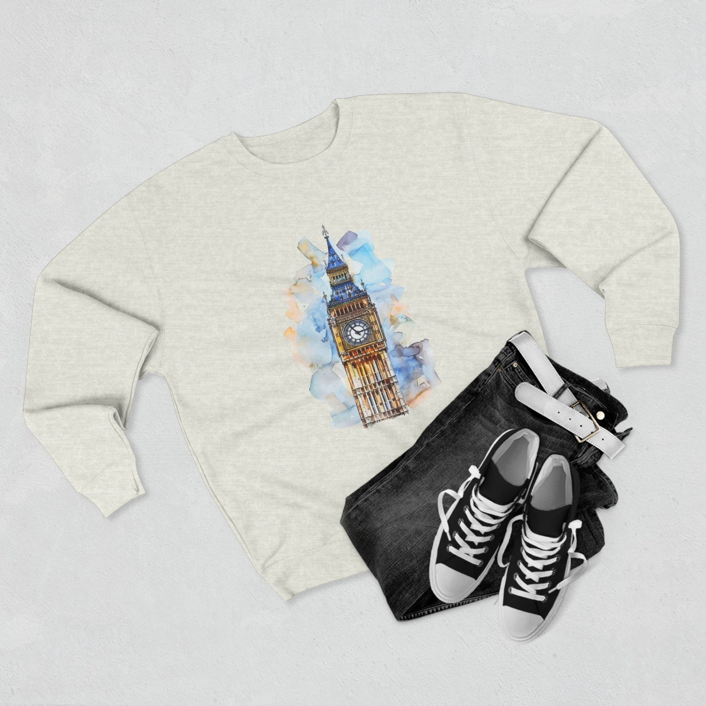 Unisex Crewneck Sweatshirt - Iconic Big Ben Clock Tower