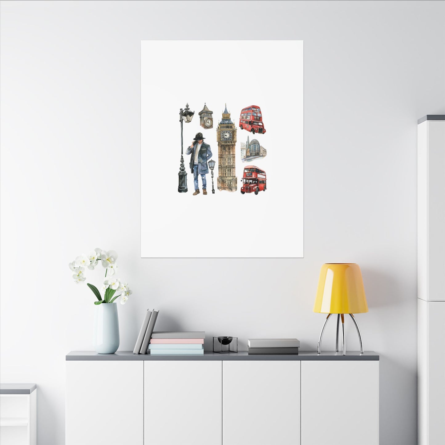 Canvas Art Print, London Skyline, Home Decor, Wall Art, Gift Idea, Travel Memories, Modern Wall Art