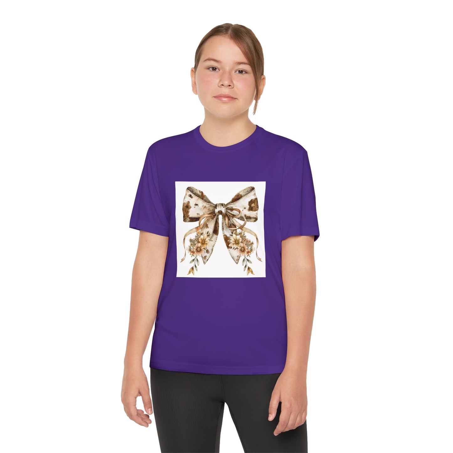 Floral Bow -Youth Tee – Perfect for Celebrations