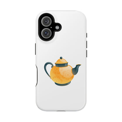 Teapot Magnetic Phone Case, Cute Teapot Phone Cover, Kettle Design Case, Unique Gift for Tea Lovers, Durable Tough Protection