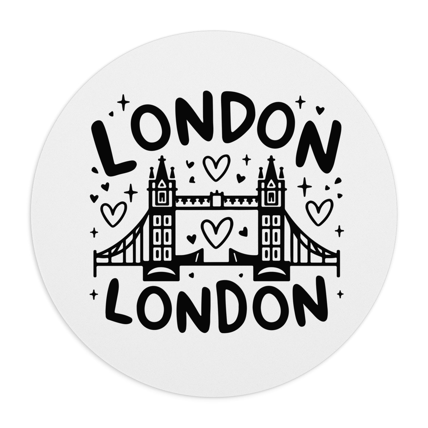 London-Themed Mouse Pad, Cute London Souvenir Mouse Pad, Stylish Home Office Decor, Gift for Travelers, London Bridge Design