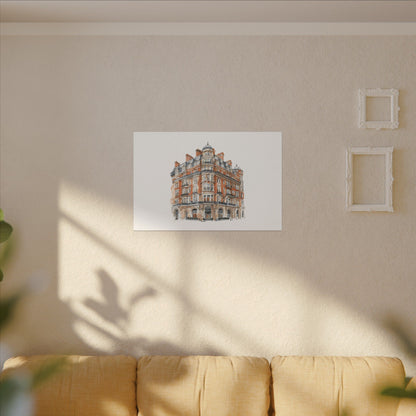 Artistic Matte Canvas Print of Historic Building, Wall Art Decor, Home Interior, Unique Gift, Fine Art, Architecture Lover, Urban Design