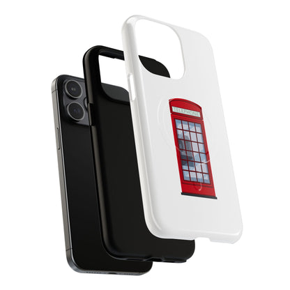 Vintage Phone Booth Magnetic Case, Tough Phone Cover, Unique Gift for Travelers, Retro Phone Accessories, Fun Custom Case