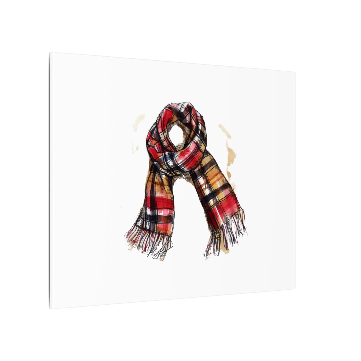 Autumn Scarf Canvas Art Print | Cozy Home Décor, Gift for Fall Lovers, Seasonal Wall Art, Unique Interior Design