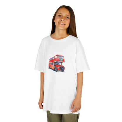 Kids Tee - Historic London Bus Wall Art -  Fun & Playful Graphic Tee for Young Explorers