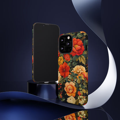 Floral Phone Case, Tough Cases, Decorative Tech Accessories, Gift for Her, Nature Lover Gift, Boho Style Case, Spring Floral Cover