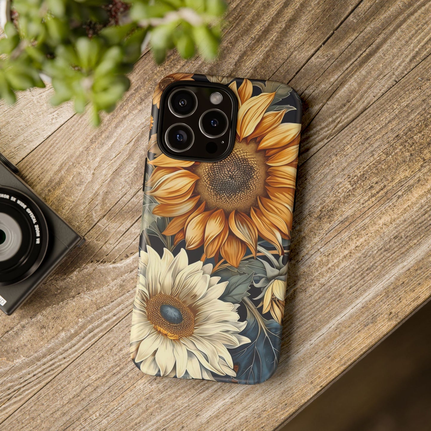 Floral Phone Case for Tough Cases, Sunflower Design, Nature Lover Gift, Birthday Present, Eco-Friendly Accessories, Summer Vibes