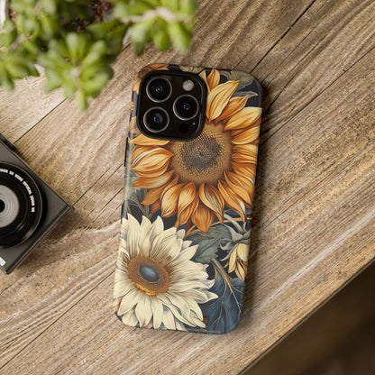Floral Phone Case for Tough Cases, Sunflower Design, Nature Lover Gift, Birthday Present, Eco-Friendly Accessories, Summer Vibes