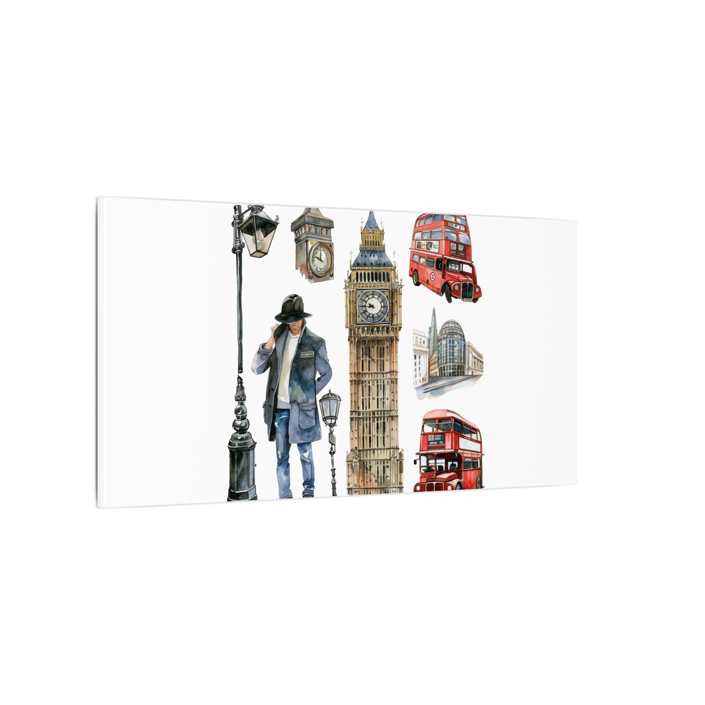 Canvas Art Print, London Skyline, Home Decor, Wall Art, Gift Idea, Travel Memories, Modern Wall Art