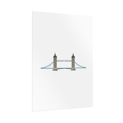 Tower Bridge Rolled Poster, London City Decor, Wall Art, Gift for Travelers, Home Aesthetic, UK Wall Art