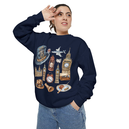 Unisex Garment-Dyed Sweatshirt - England’s Most Famous Icons