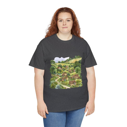 Unisex Heavy Cotton Tee - England Aesthetics - Embracing Classic British Charm and Style