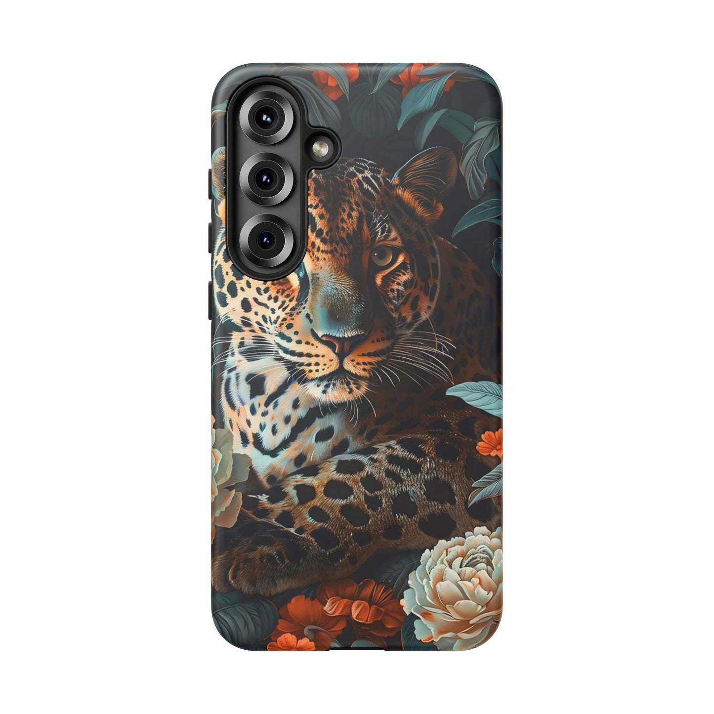 Wildlife Phone Case with Leopard Design | Tough Cases, Animal Prints, Floral Phone Cover, Gift for Nature Lovers, Unique Phone Accessories