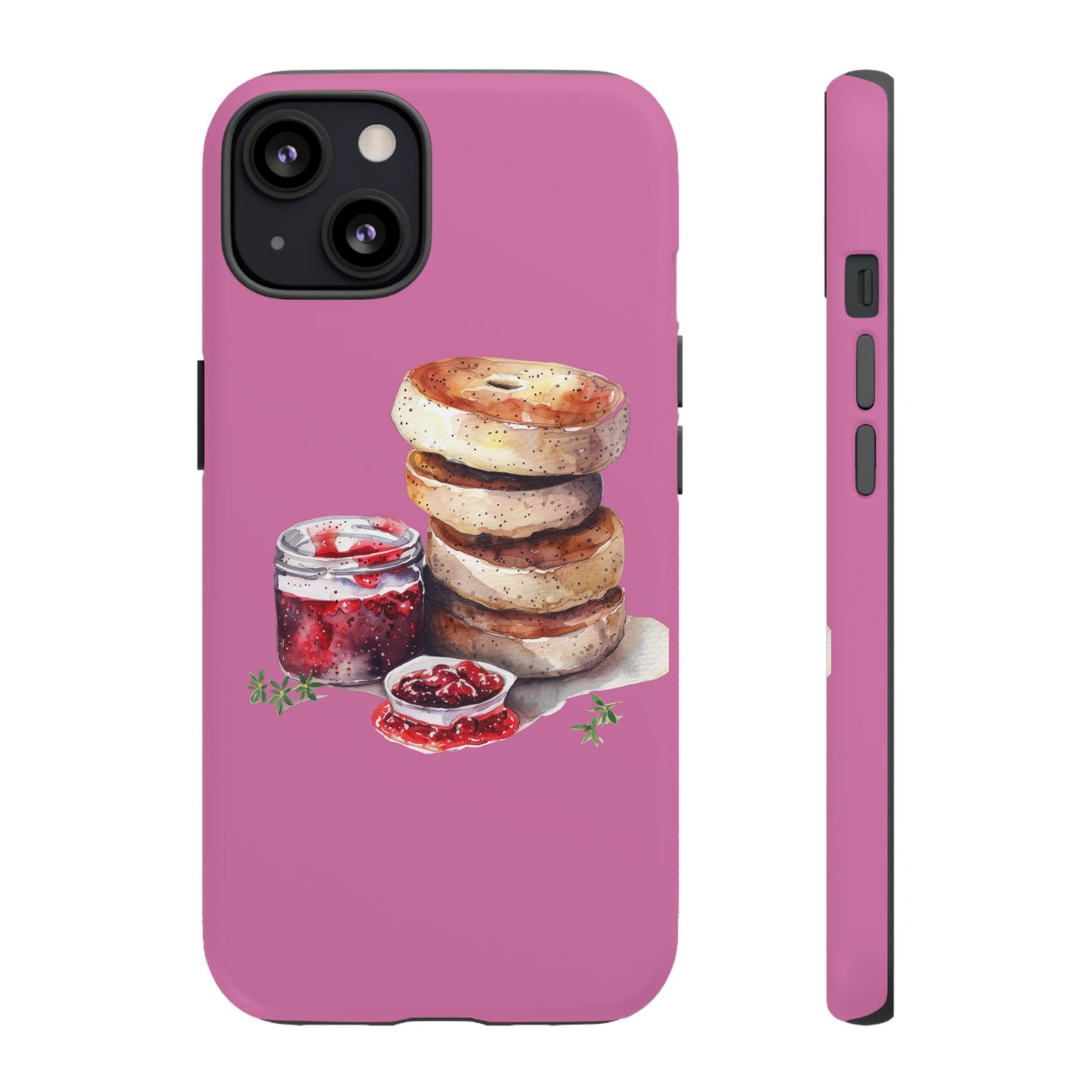 Cute Bagel Phone Case, Tough Cases for Food Lovers, Unique Gifts for Foodies, Phone Accessories for Breakfast Lovers, Fun and Stylish Cases
