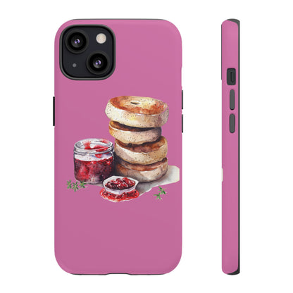 Cute Bagel Phone Case, Tough Cases for Food Lovers, Unique Gifts for Foodies, Phone Accessories for Breakfast Lovers, Fun and Stylish Cases