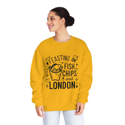 Unisex NuBlend® Crewneck Sweatshirt - Fish Chips and London