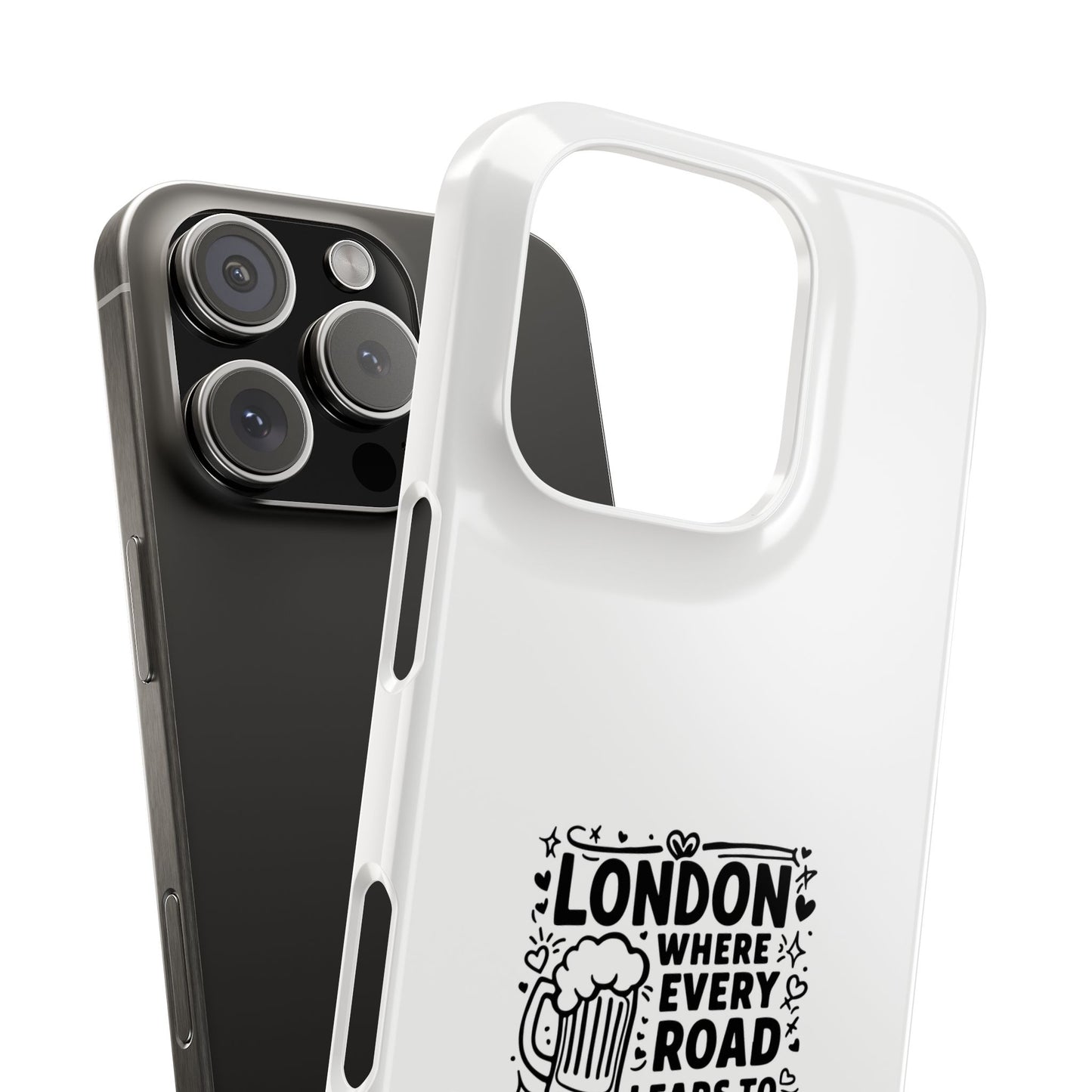 London Pub Slim Phone Case, Beer Lover Gift, Travel Accessory, Urban Style, Fun Design, Unique Phone Cover