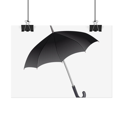 Minimalist Umbrella Wall Art, Chic Home Decor Print, Stylish Poster, Rental Friendly Artwork, Black Umbrella Decor