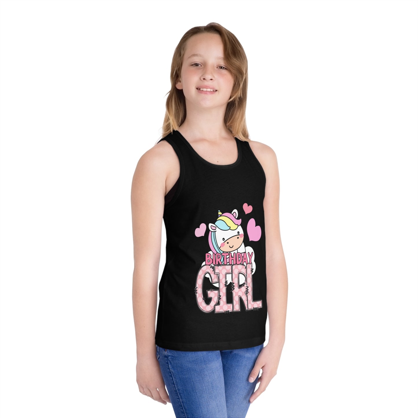 Birthday Girl Unicorn Tank Top for Kids