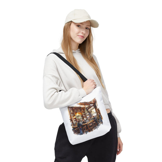 Cozy Vintage Tote Bag - Perfect for Book Lovers, Café Hoppers, Gifts for Writers, Art Enthusiasts, and Everyday Use