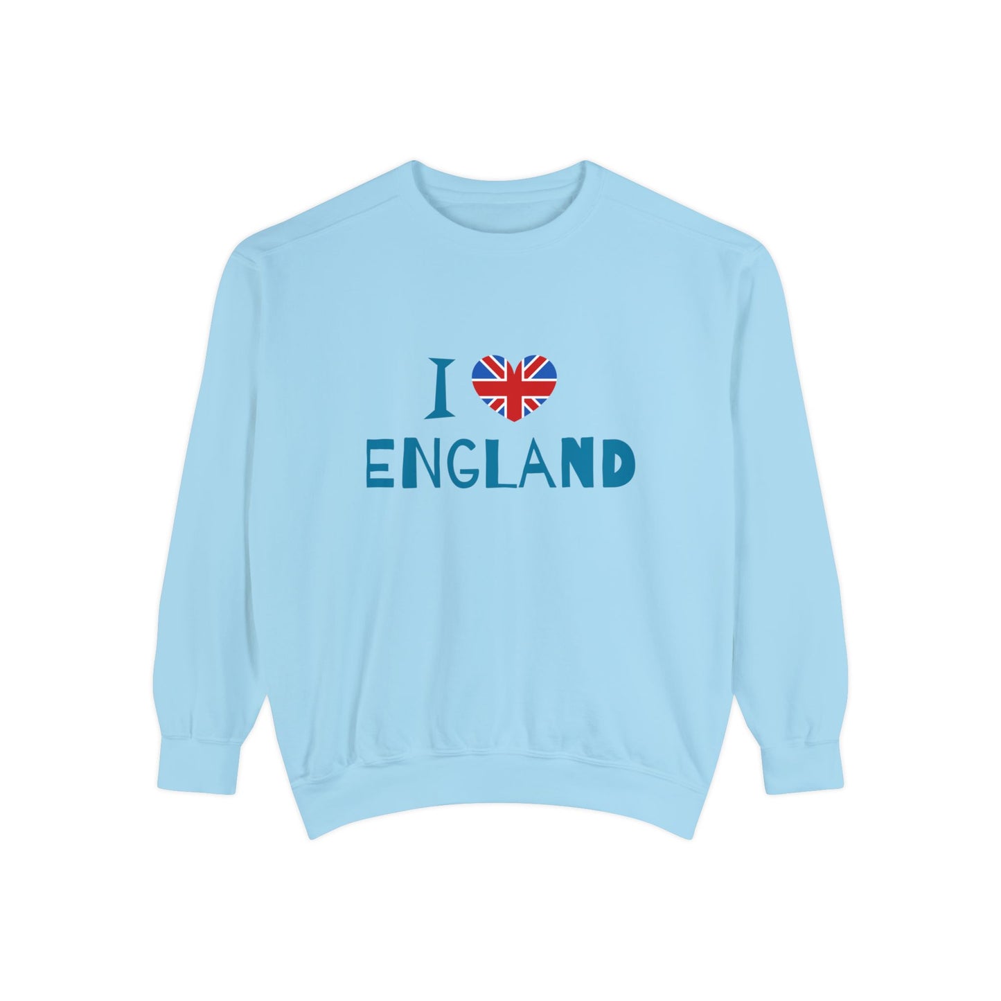 Unisex Garment-Dyed Sweatshirt Relaxed - I Love England