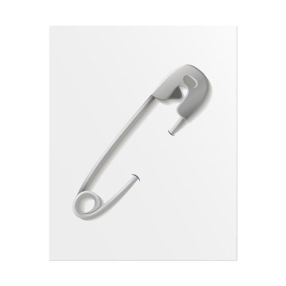 Minimalist Safety Pin Wall Art, Modern Decor, Unique Gift, Home Aesthetic, Art Print, Rolled Poster, Contemporary Interior Design